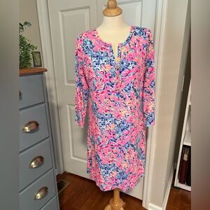 Lilly Pulitzer Banyan Dress, Coco Coral Crab print, Large, NWOT